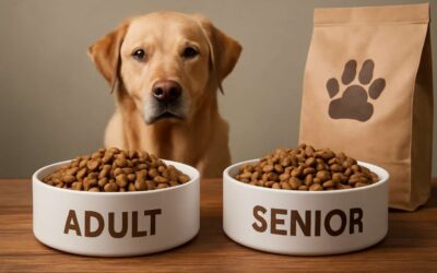 What changes as dogs age, difference between adult and senior dog food explained.